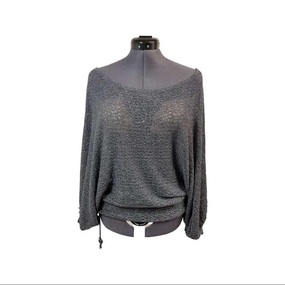 Express Design Studio Knit Metallic Sweater